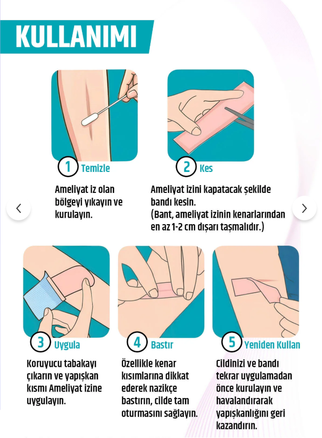 MEDIWELL™ Silikon Yara İzi Bandı