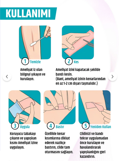 MEDIWELL™ Silikon Yara İzi Bandı
