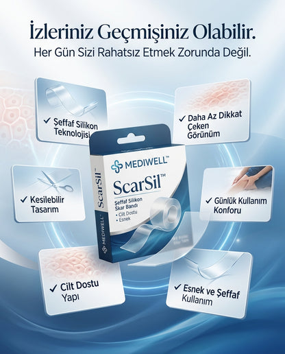 MEDIWELL™ Silikon Yara İzi Bandı